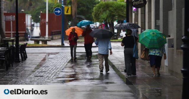 AEMET تقوم بتفعيل التحذيرات في جزر الكناري بسبب الأمطار، مع مستوى برتقالي في جزيرة لا بالما
