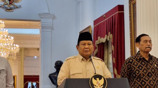 Prabowo حضور الجلسة الخاصة للتقرير السنوي للمحكمة العليا
